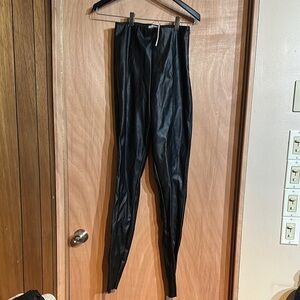 ASOS 6 tall Black Faux Leather Leggings